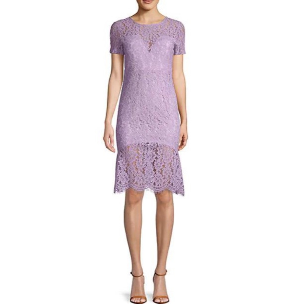 NWT Few Moda Fishtail Lace Bodycon Dress in Lilac